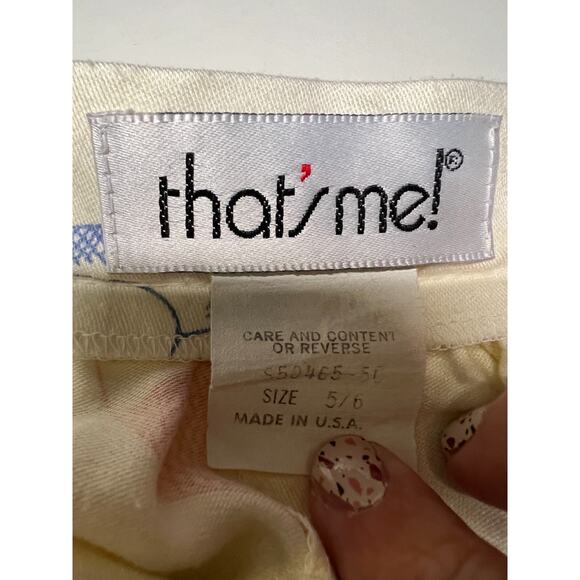 Vintage That's Me Size 5/6 white soft rayon pink and blue bow skirt coquette - Picture 2 of 8